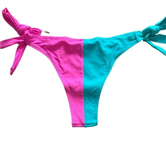 MODA MIX DOLLY MIX Halter Bikini SET Triangle Top XL Bottoms M Sarong O/S NWT - Picture 4 of 7